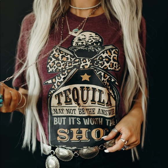 Worth The Shot Handmade Graphic Tee - Picture 6 of 6